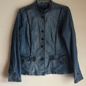 Jeanstar Blue Denim Jacket with Button Accents